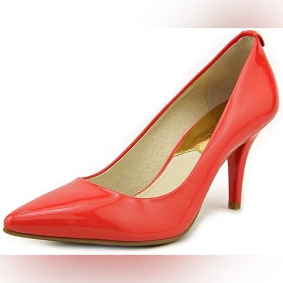 MICHAEL Michael Kors Shoes - MICHAEL Michael Kors MK- Flex Coral Reef Red Patent Leather Mid Heel Pumps 6.5
